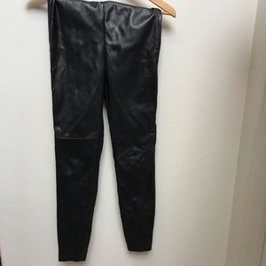 Blank NYC faux leather leggings with zipped ankles